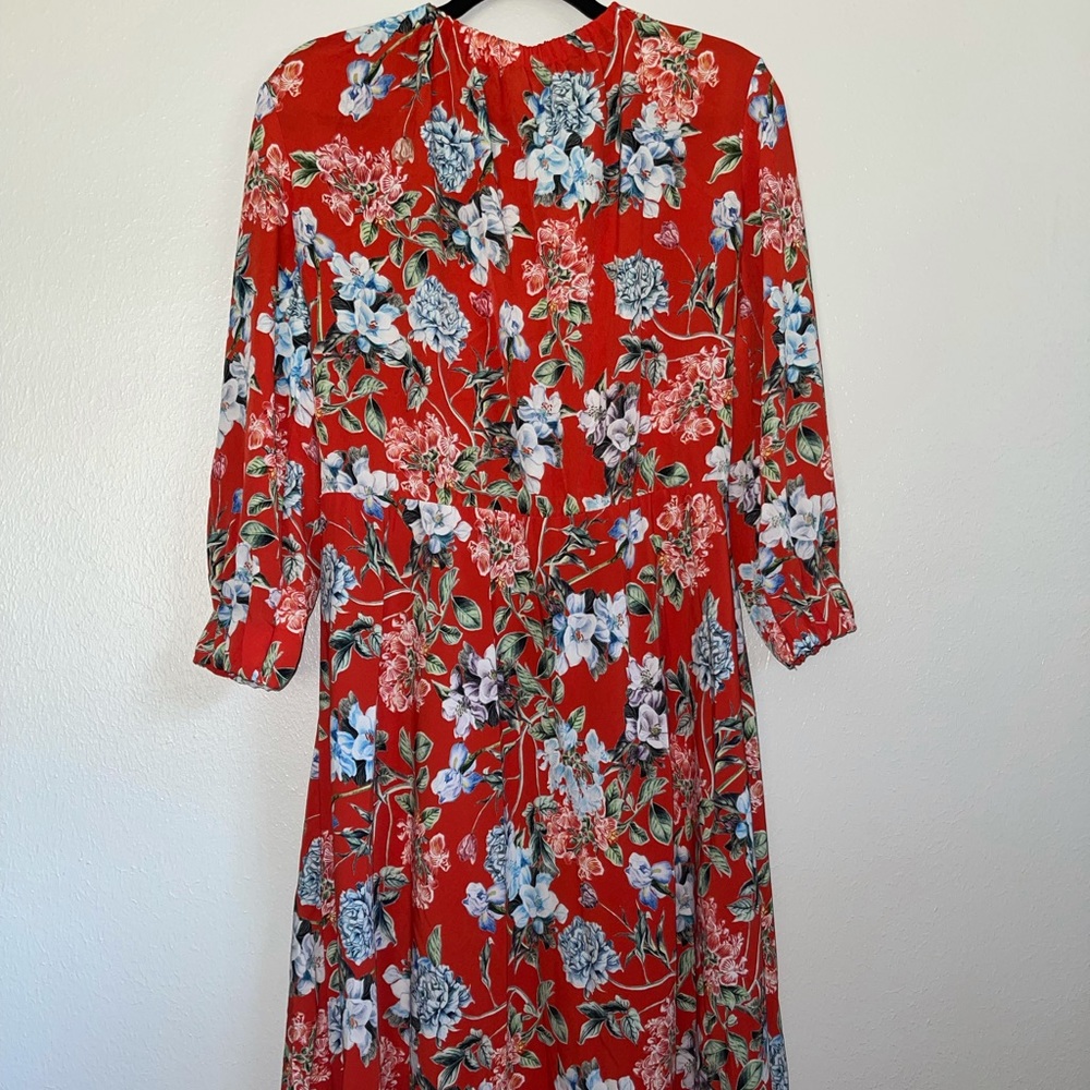 Orange Floral Dress